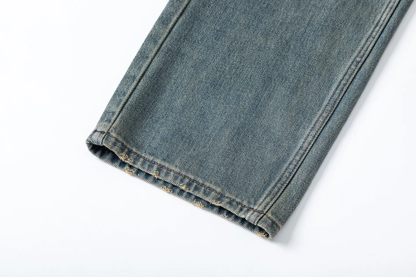 Factory Direct Men's Vintage Relaxed Fit Stone Washed Denim Jeans with Multi Pockets, Casual Autumn Style, Youth Trendy Streetwear
