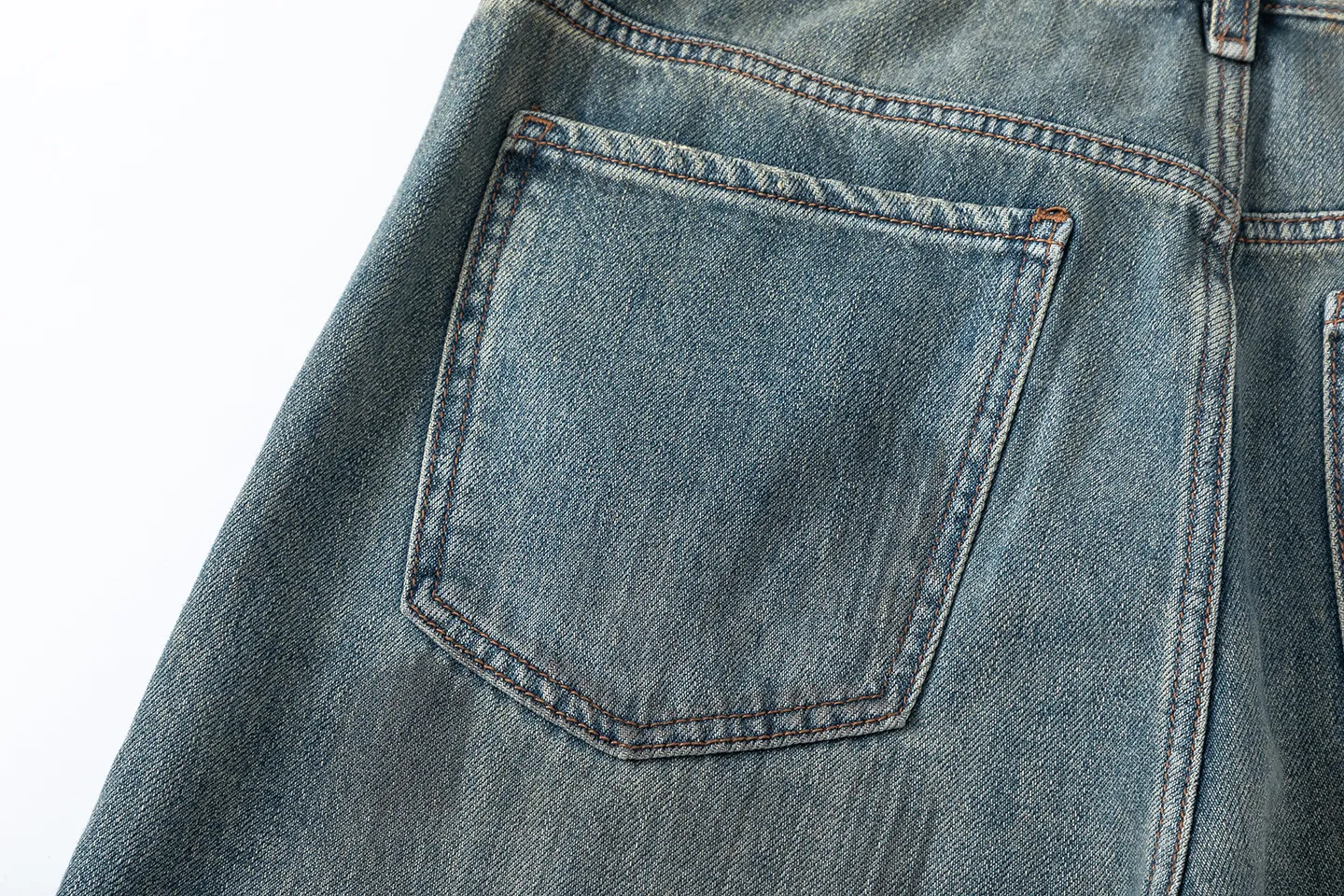 Factory Direct Men's Vintage Relaxed Fit Stone Washed Denim Jeans with Multi Pockets, Casual Autumn Style, Youth Trendy Streetwear