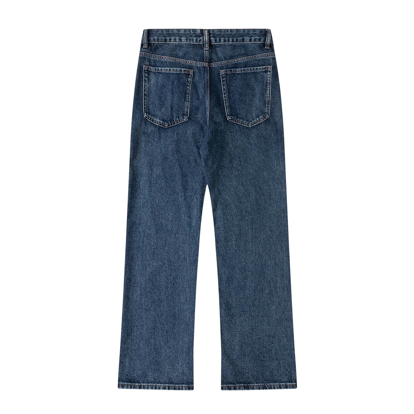 Factory Direct Men's Vintage Loose Fit Denim Jeans - Retro Washed Casual Trousers for Youth, Spring/Fall Streetwear Style