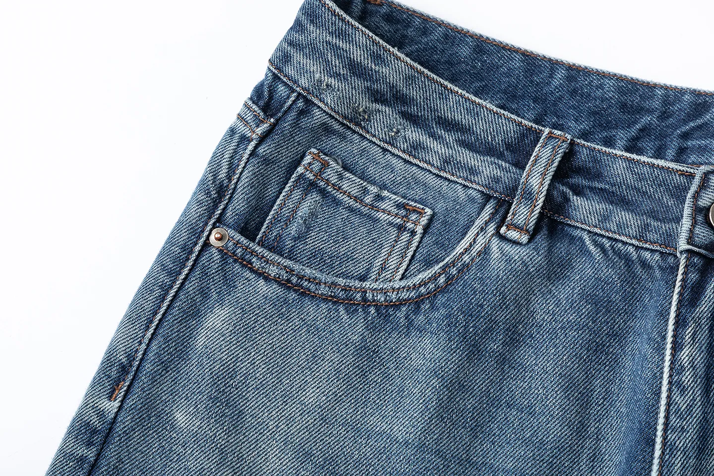 Factory Direct Men's Vintage Loose Fit Stone Washed Denim Jeans for Casual Spring/Fall Streetwear – High Quality, OEM Available
