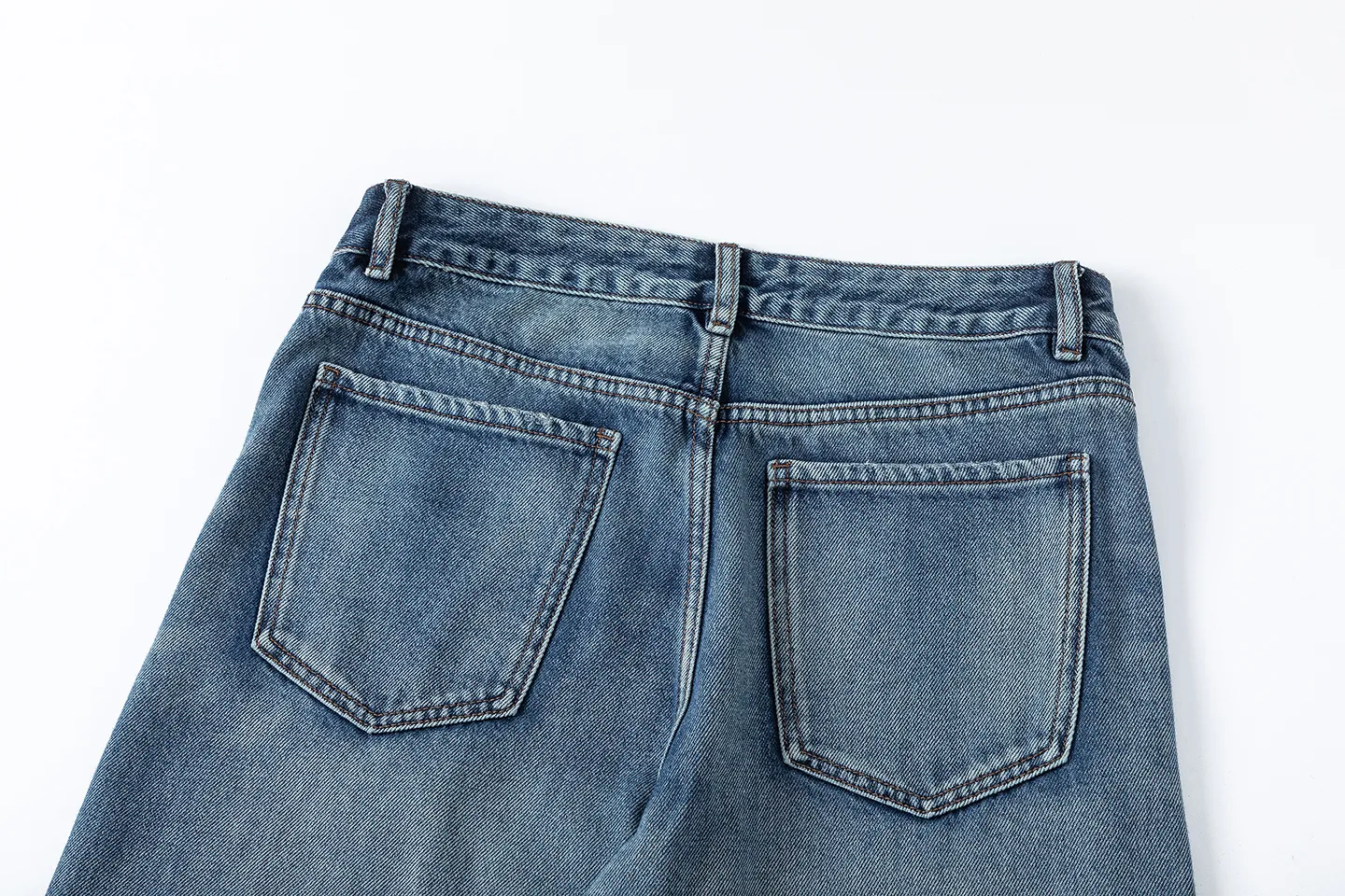 Factory Direct Men's Vintage Loose Fit Stone Washed Denim Jeans for Casual Spring/Fall Streetwear – High Quality, OEM Available