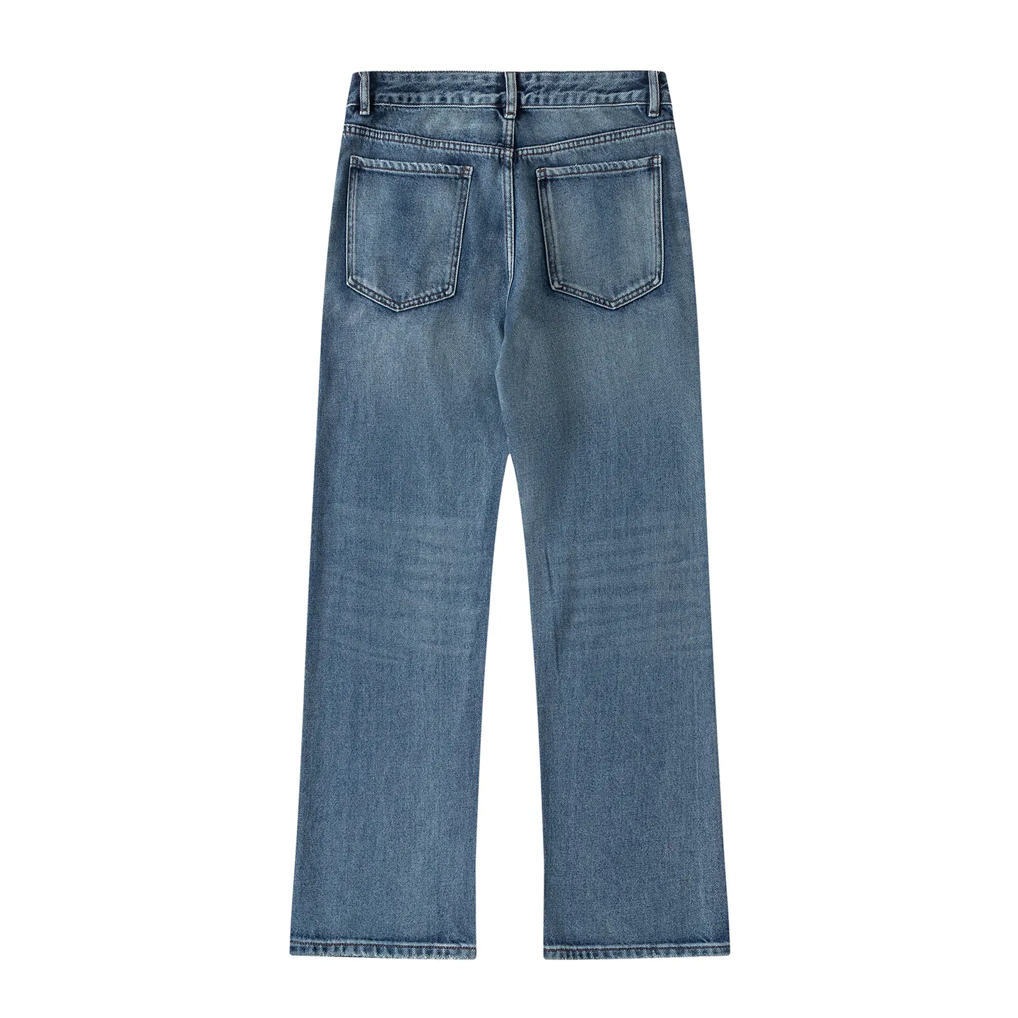 Factory Direct Men's Vintage Loose Fit Stone Washed Denim Jeans for Casual Spring/Fall Streetwear – High Quality, OEM Available