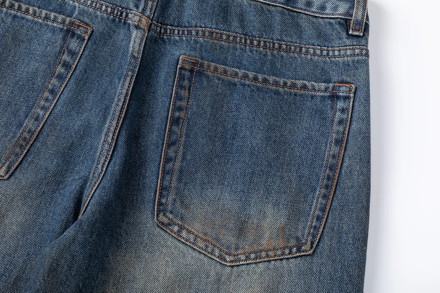Factory Direct Men's Loose Fit Denim Jeans - High Quality Stone Washed Casual Style, Spring Autumn, Original Design, Trendy 2025 Collection