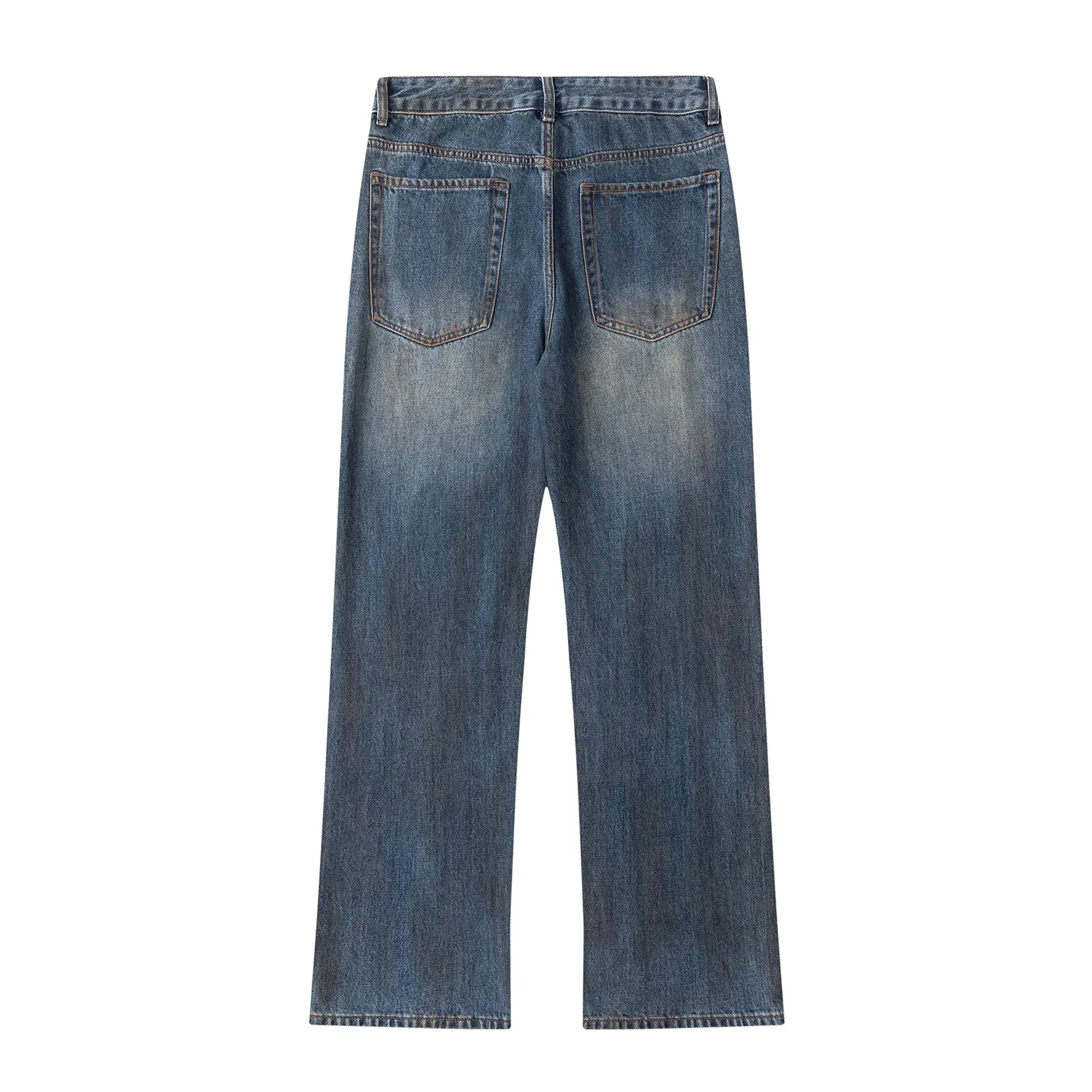 Factory Direct Men's Loose Fit Denim Jeans - High Quality Stone Washed Casual Style, Spring Autumn, Original Design, Trendy 2025 Collection