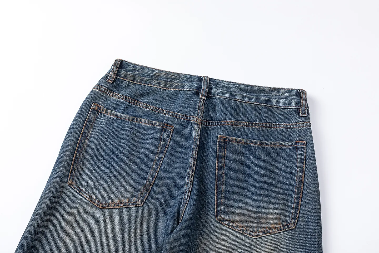Factory Direct Men's Loose Fit Denim Jeans - High Quality Stone Washed Casual Style, Spring Autumn, Original Design, Trendy 2025 Collection