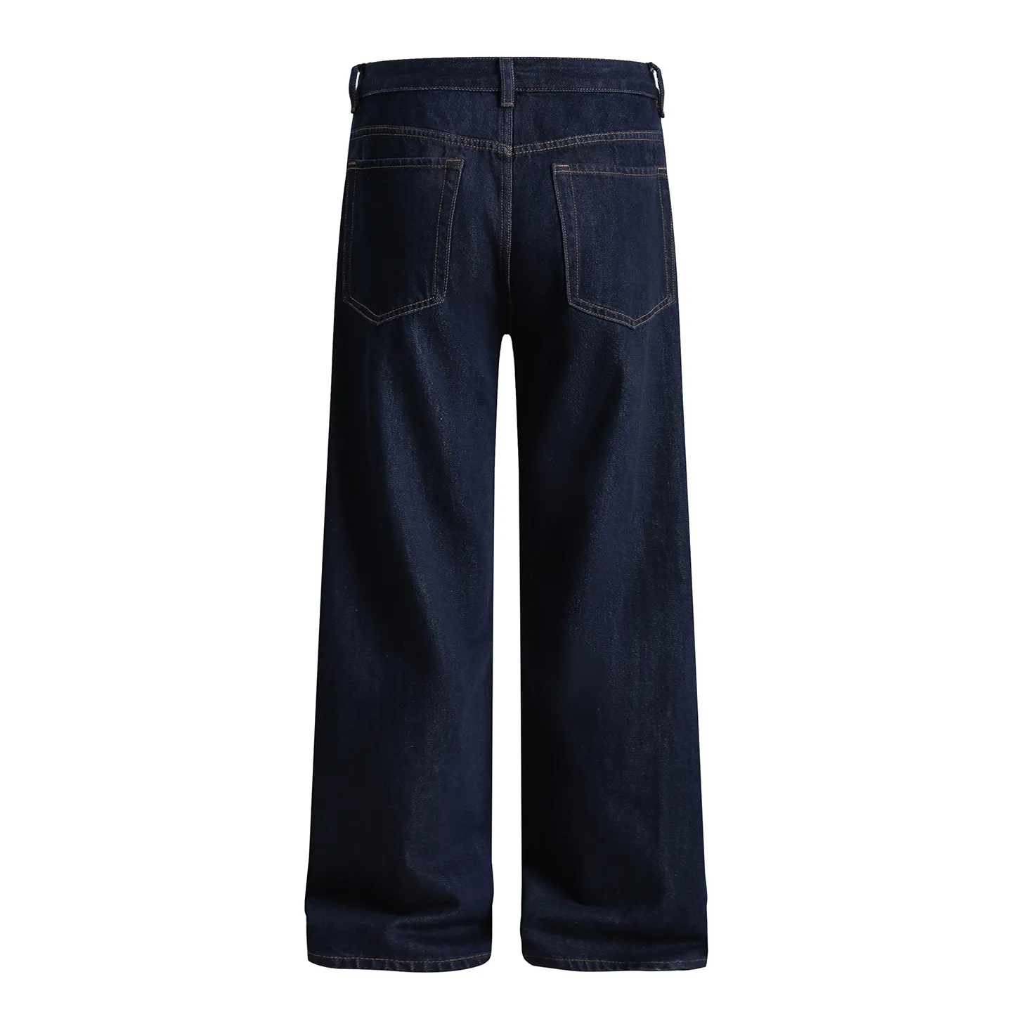 Factory Direct Men's Vintage Loose Fit Stone Washed Denim Jeans for Spring Autumn High Street Style - Trendy Casual Wear
