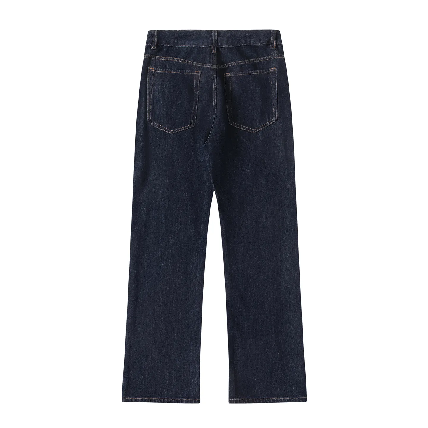 Factory Direct Men's Vintage Loose Fit Stone Washed Denim Jeans for Spring Autumn High Street Style - Trendy Casual Wear