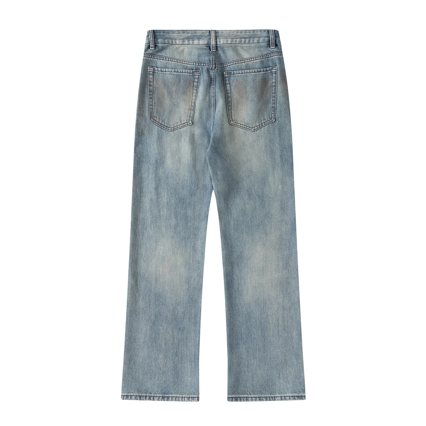 Factory Direct Men's Vintage Loose Fit Graffiti Denim Jeans, Stone Washed Casual Style for Spring/Fall, High Quality, OEM Available