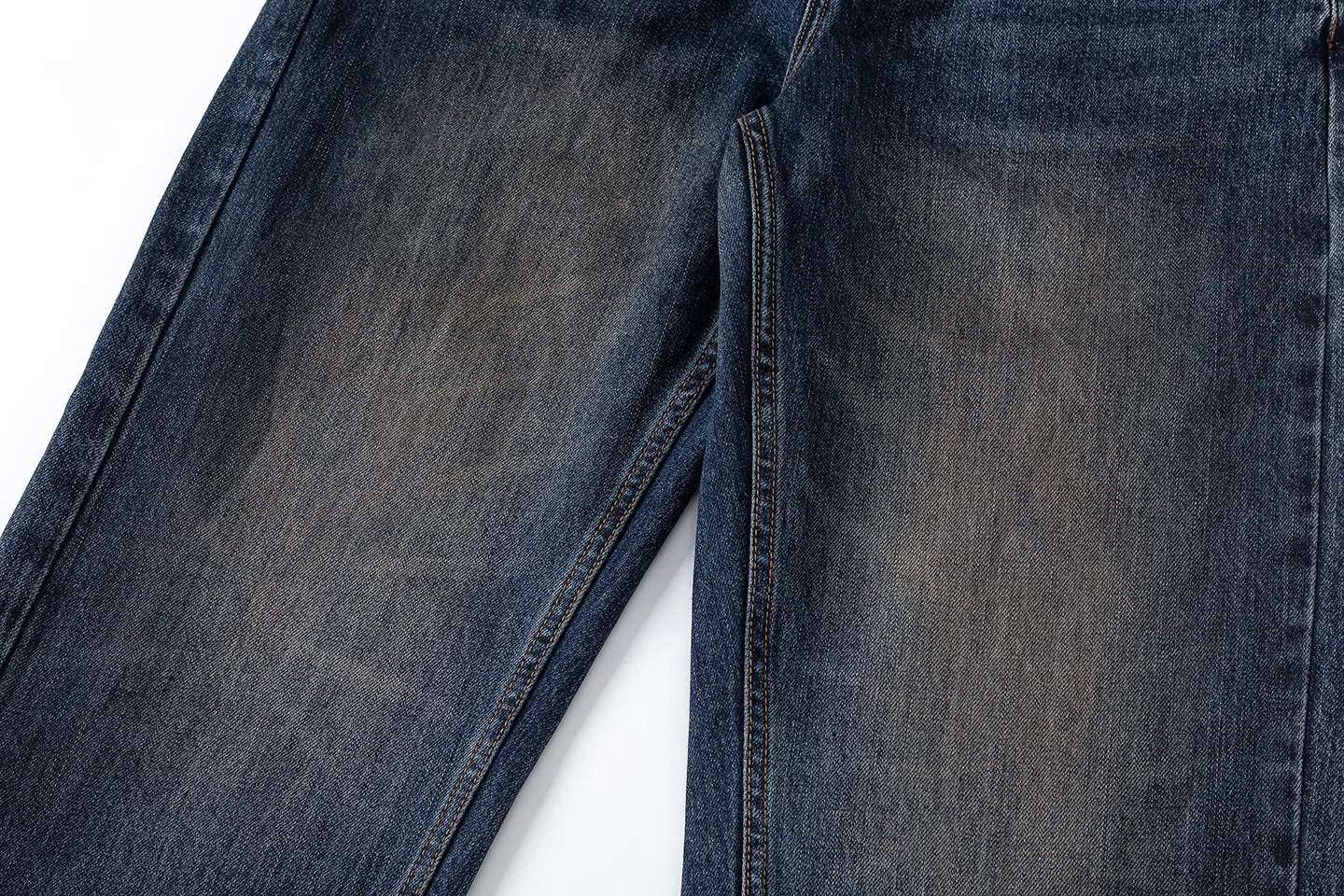 Factory Direct Men's Vintage Loose Fit Stone Washed Denim Jeans - Casual Straight Leg Pants for Spring/Fall, Daily Wear, Youth