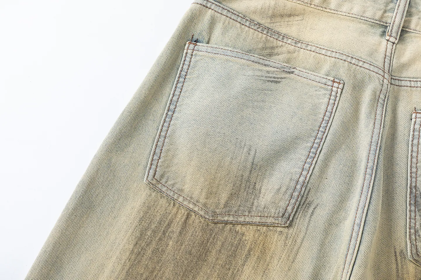 Factory Direct Men's Vintage Relaxed Fit Stone Washed Denim Jeans - Trendy Summer Style, Multi-Season, High Quality, OEM Available